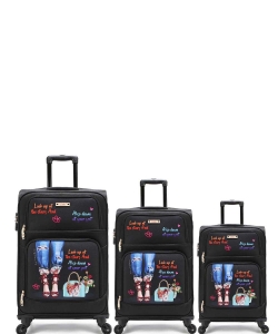 The Nikky 3 PC Set Luggage Bag NKLG2028